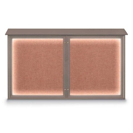 United Visual Products Sliding Door Wood Corkboard, 96"x36", Waln, UV9006OCS-WALNUT-KEYLIME UV9006OCS-WALNUT-KEYLIME